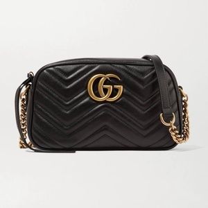 Gucci Small Marmont Camera Bag in Black